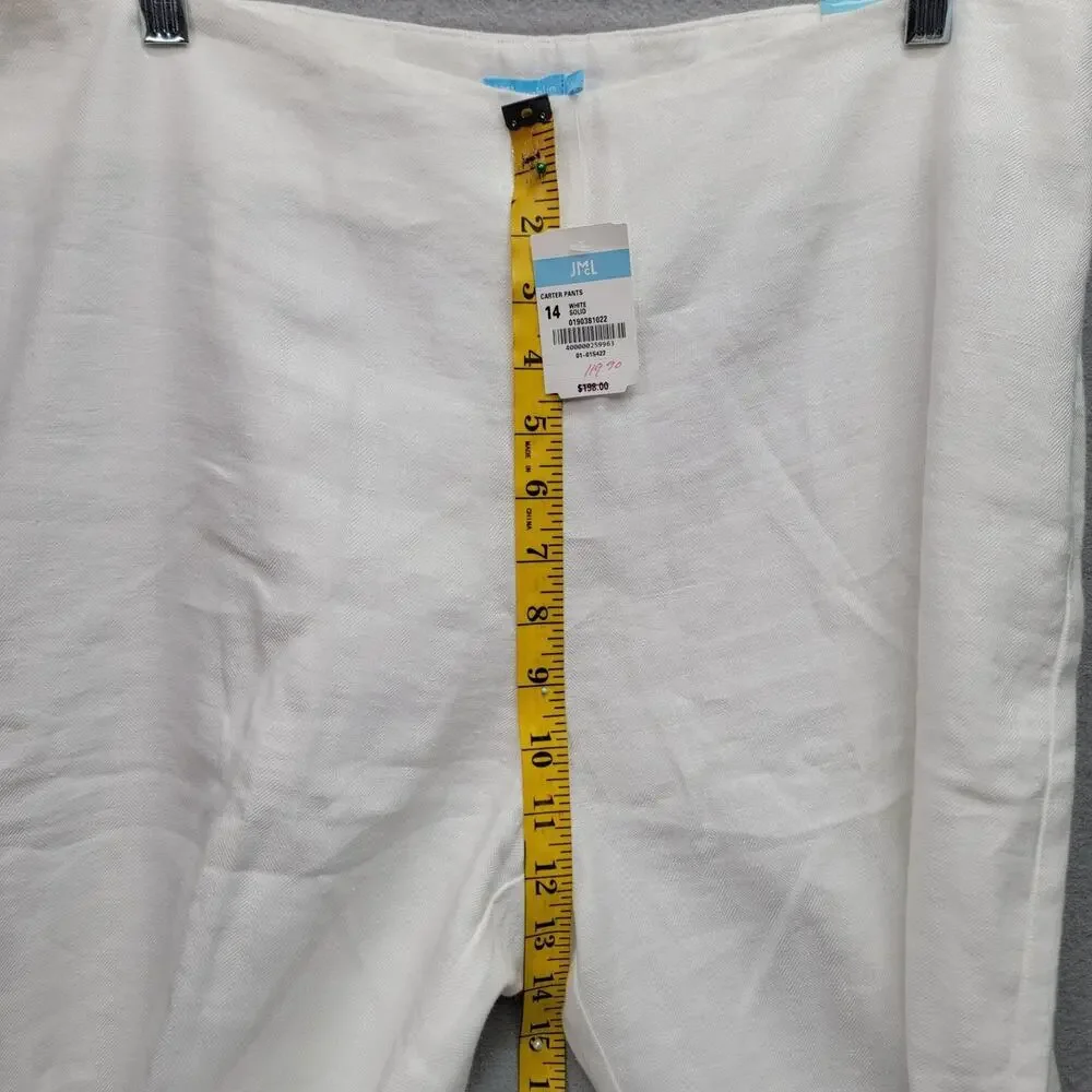 J. MCLAUGHLIN CARTER LINEN BLEND PANTS, SIZE 14, NWT $198
